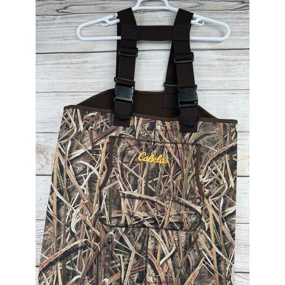 Cabela's Neoprene Boot-Foot Chest Waders Mens 10R Mossy Oak Blades Camouflage - Picture 4 of 12